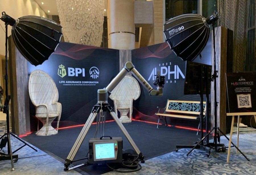 The GlamBot rig set up on the red carpet for the BPI Heroes Excellence Awards