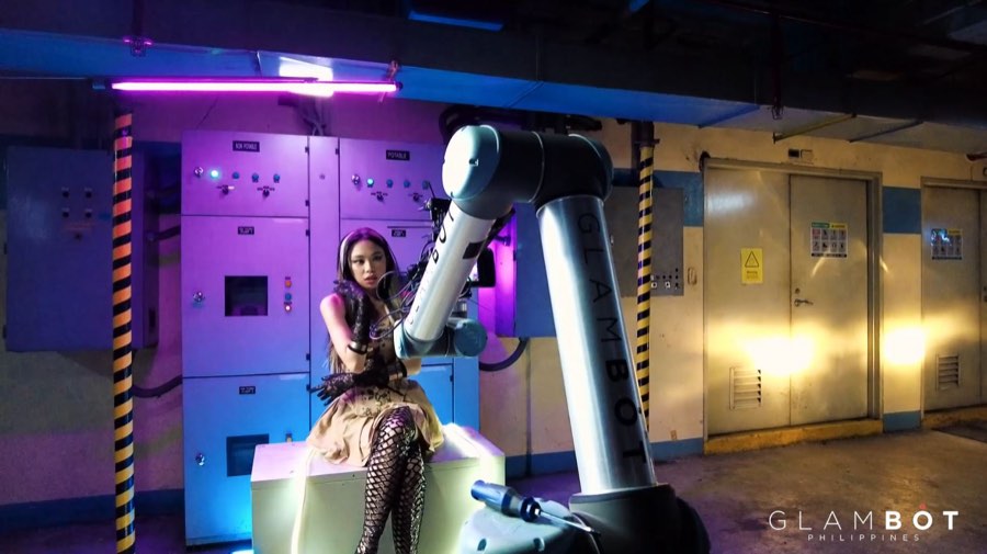 GlamBot on the set of Maymay Entrata's Di Kawalan music video